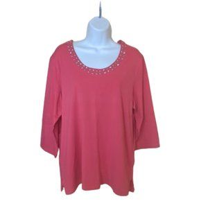 ---  Coral Pink Top Size 1 X